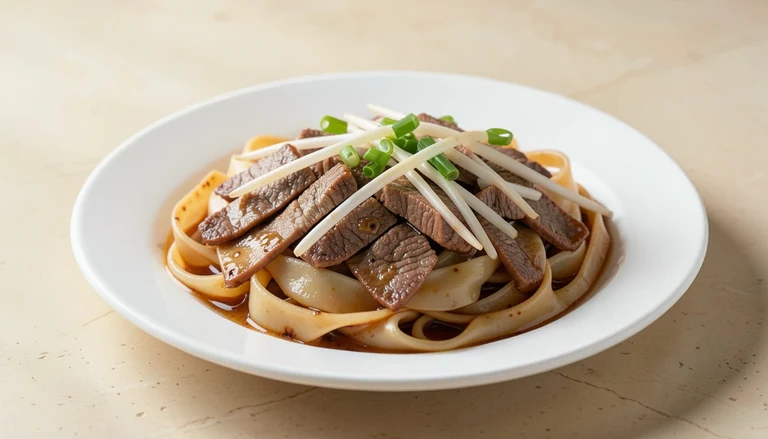 AI illustration of Beef chow fun