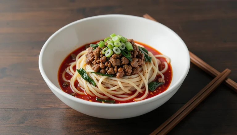 AI illustration of Dan dan noodles
