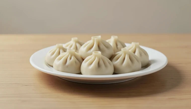AI illustration of Generated food illustration of closed xiao long bao.