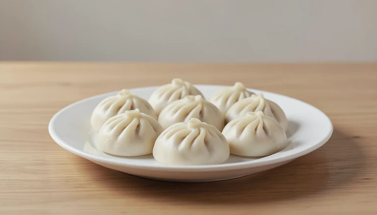 AI illustration of Generated food illustration of closed xiao long bao.