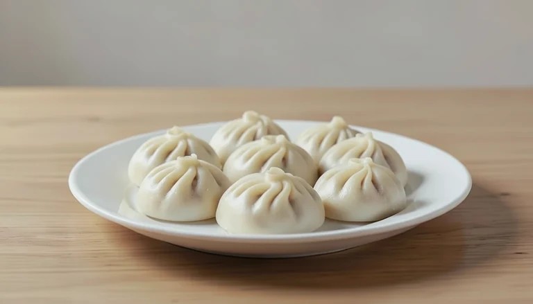 AI illustration of Generic illustration of cooked pork soup dumplings.